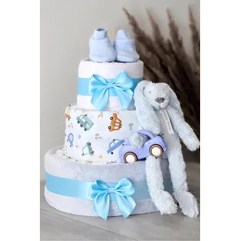 Přebalování Chupeto Plenkový dort s autíčkem