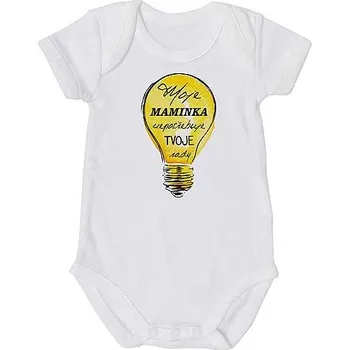 Kojenecký body Dětské body s potiskem - Moje maminka nepotřebuje tvoje rady - 3 - 6 měsíců