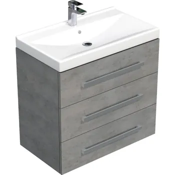 Ložnice Swiss aqua technologies Koupelnová skříňka s umyvadlem SAT Cube Way 80x76,5x46 cm beton mat CUBE46803BEVER