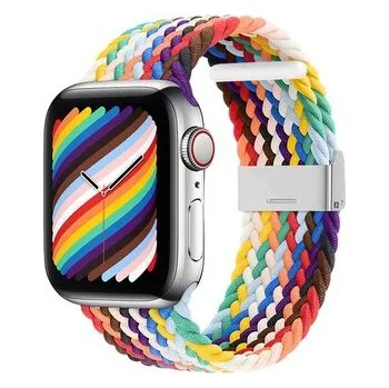 Pleciony materiałowy pasek bransoletka Strap Fabric opaska do Apple Watch 42 / 44 / 45 / 49 mm - multikolor