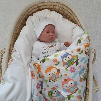 Zavinovačka Pro útulný domov Péřová zavinovačka Sovičky oranžové TYP zavinovačky: KLASIK, ROZMĚR zavinovačky: 70 x 70 cm