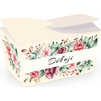 Bonboniéra Selllot, s.r.o., K Hájům 34, 155 00 Praha 5 - Vyrobeno v Itálii Minibonboniéra s kakaovými pralinkami Děkuji 28g,