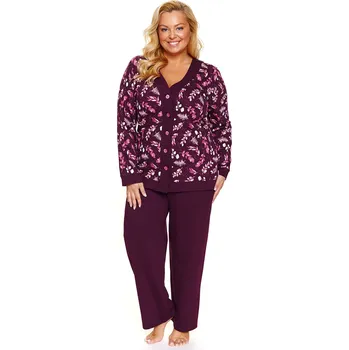 Dámské pyžamo Dámské dlouhé pyžamo Doctor Nap PB.7320 Barva: Bordó, Velikost: L