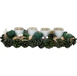 Ikebana MagicHome Vánoce, adventní, zelená, 45x15x9 cm