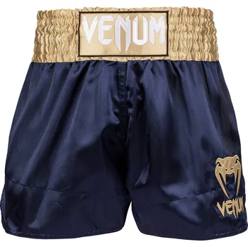 Pánské legíny Venum Classic Muay Thai Shorts - Navy Blue/Gold Velikost: S