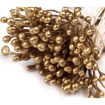 Pestíky do květinek oboustranné - délka 6 cm - zlaté