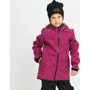 Dívčí bunda Vínová softshell bunda hory Velikost: 86/92