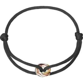 Náramek Leru Náramek s trojbarevnými kroužky stříbrné Délka náramku: Černá(17-20cm)