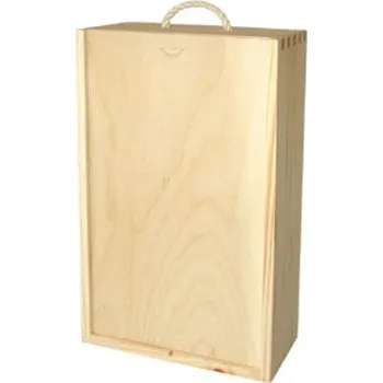 Dřevěná kazeta na dvě vína odsouvací