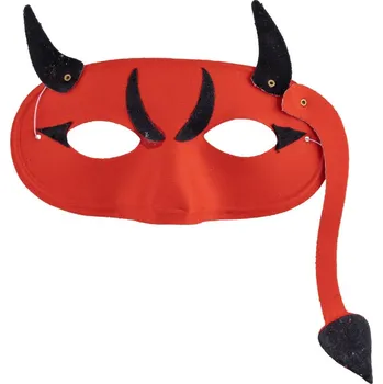 Karnevalová maska Funny Fashion Škraboška maska čert čertice Červená