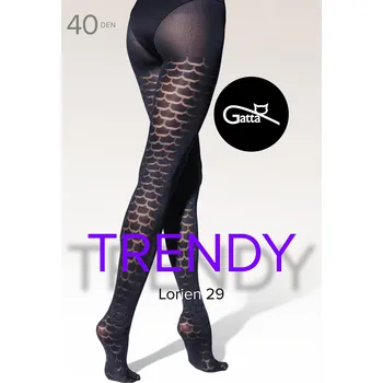Dámské punčochy Dámské punčocháče se vzorem Gatta Lorien 29 40 DEN Barva: Černá, Velikost: S