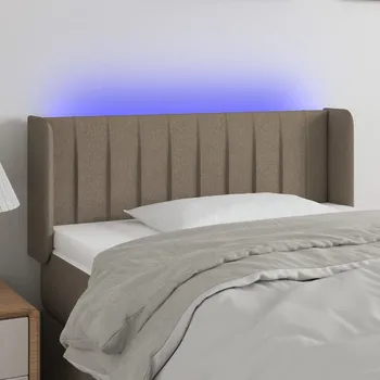 Čelo postele s LED taupe 83 x 16 x 78/88 cm textil IM_3123452