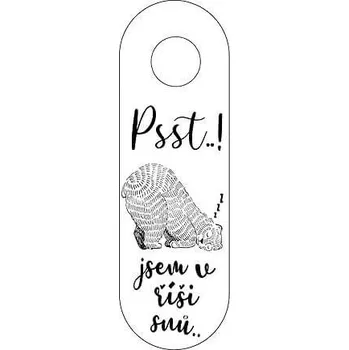 Bytová dekorace Závěs na kliku pro děti - medvěd