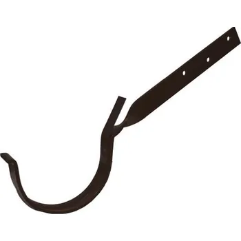 okap Kovový hák žlabu okapu RG 75 mm, hnědá, překroucený, poplastovaný, Marley 805261