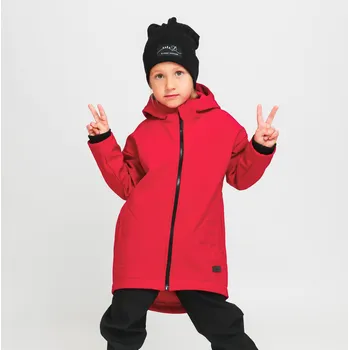 Dívčí bunda Dětský červený softshellový oversize kabátek Velikost: 134/140