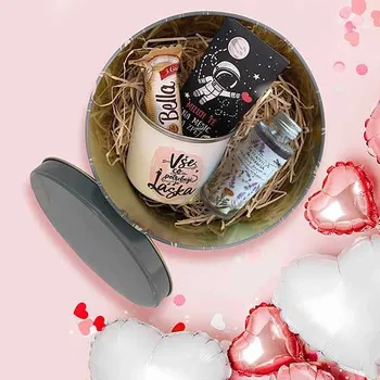 Dárkový potravinový koš Dárkový box - milujem se čím dál víc