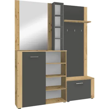 Předsíňová stěna Tempo Kondela Předsíňová sestava, dub artisan/grafit, FANDU