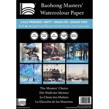 Umělecký papír Akvarelový papír Baohong Masters v roli 300g CP 1,35x10m
