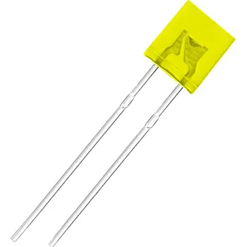 Polovodič LED dioda obdélníková 2x3x4mm, žlutá