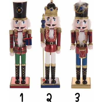 Vánoční dekorace Dřevěný vánoční louskáček 38 cm - 1