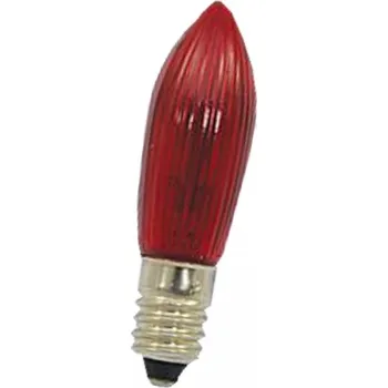 Žárovka Žárovka E-10 20V 3W červená pro vánoční řetězy 1ks