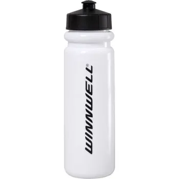 Sportovní láhev WINNWELL HOCKEY BOTTLE 800ML WITH SHORT SPOUT WITH LOGO UNI Bílá