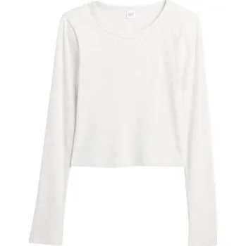 Dámské crop tričko GAP V-JPN LS RIB TEE XXS Bílá
