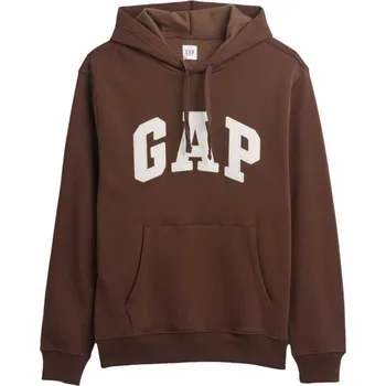 Pánská mikina Pánská mikina GAP V-HERITAGE LOGO XXL Hnědá, Bílá