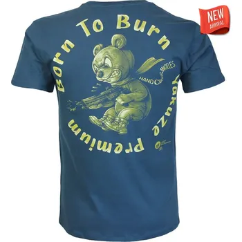 Pánské tričko Yakuza Premium Selection Tričko Yakuza Premium 3908 - modré - Born to Burn Velikost: 4XL
