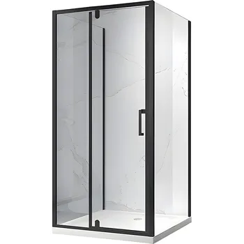 BPS-koupelny 3-stěnný obdelníkový sprchový kout HYD-OK23E 110/dveře x 100/zástěna cm, černý - bez vaničky