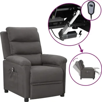 Křeslo zahrada-XL Elektrické polohovací křeslo tmavě šedé textil 3098964