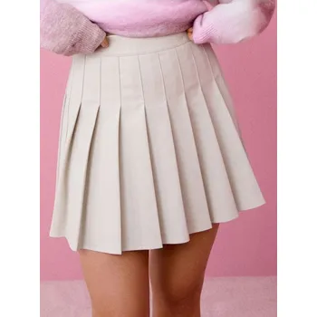 Dámská sukně Sinsay - Koženková mini sukně - krémová - 219FJ-01X - 219FJ-01X-S