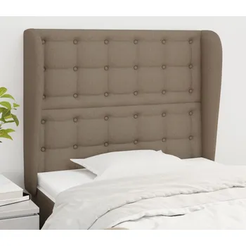 Čelo postele typu ušák taupe 103x23x118/128 cm textil IM_3118384