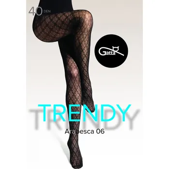 Dámské punčochy Dámské punčocháče se vzorem Gatta Arabesca 06 40 DEN Barva: Černá, Velikost: S