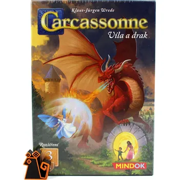Společenská hra Mindok Carcassonne rozšíření 3: Víla a drak (2025) Desková hra - rozšíření