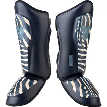 Chránič holeně pro bojový sport CHRÁNIČE HOLENÍ FIGHTER THAI JUNGLE SERIES - ZEBRA Velikost: S