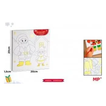 Set školních potřeb Płótno do malowania złocone - Mikołaj 20x20cm (pl, 2000, MP Main Paper)