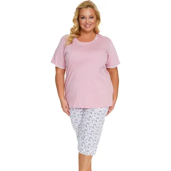 Dámské noční prádlo Dámské pyžamo Doctor Nap PB.5365 capri Barva: Růžová, Velikost: L