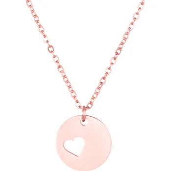 Řetízek Řetízek s výřezem srdíčka růžové zlato