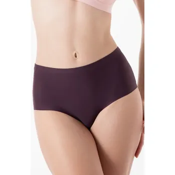 Dámská móda TMAVĚ ŠVESTKOVÉ JEDNODUCHÉ MAXI KALHOTKY DARK PLUM 2XL