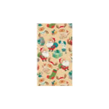 Blok Vánoční balící papír Santa béžový