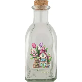 Láhev Skleněná lahvička 250 ml - Flower market