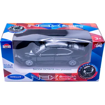 autíčko Welly NEX 1:34-1:39 Škoda Octavia Black