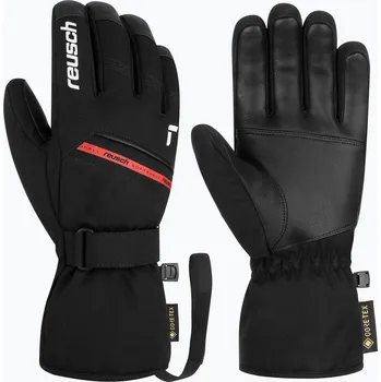 Lyžařské rukavice Reusch Morris GORE-TEX black/white/fire red