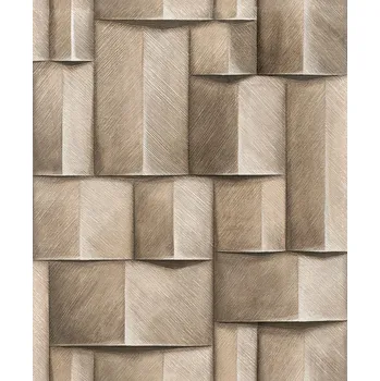 Tapeta Grafická vliesová tapeta na zeď, hnědá, 3D efekt, 35388, Timber, Marburg