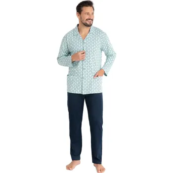 Pánské pyžamo Rozepínací pánské pyžamo REGINA 486 zelená XL 0