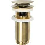 Umyvadlová výpust 5/4“, click-clack, velká zátka, max 80mm, zlato mat 7533.370.5.36 59001