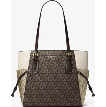 Kabelka MICHAEL KORS metalická dámská velká kabelka Voyager hnědá