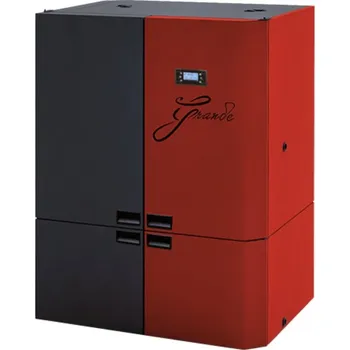 Krbová kamna ALFA PLAM ALFA PLAM, peletový kotel s výměníkem GRANDE *CV-C 28 kW, červený + MONTÁŽ