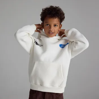 Dětská móda Reserved - Bavlněná mikina Ford - krémová - 979FJ-01X - 979FJ-01X-U14